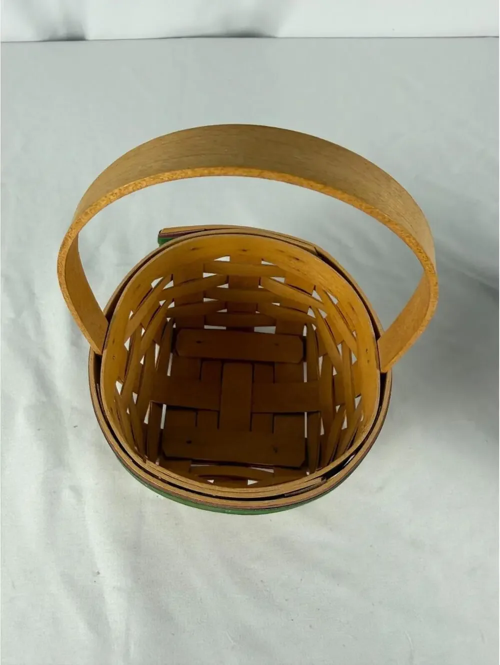 1999 Longaberger Small Easter Basket w/Egg Liner & Protector 5.75